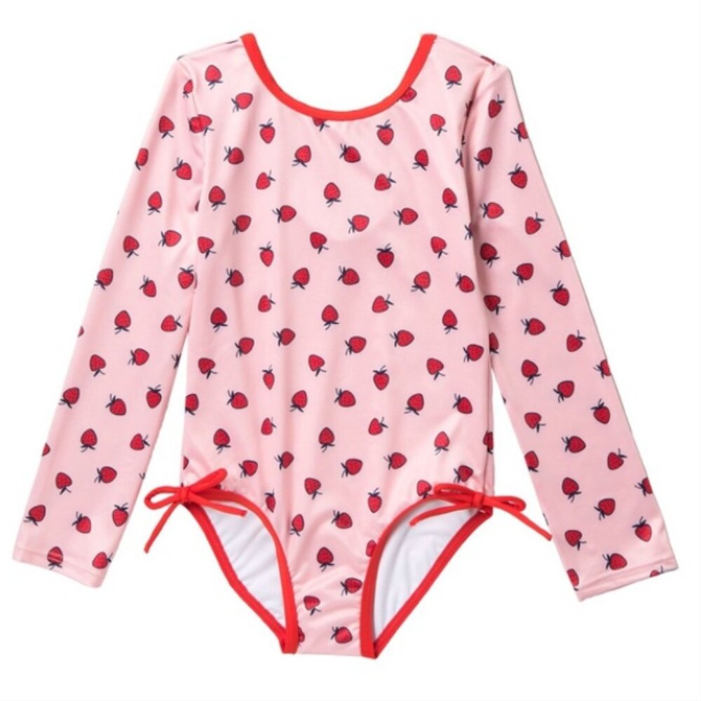 NEW! Harper Canyon Strawberry Rashguard Swimsuit in STRAWBERRY PRINT (3)